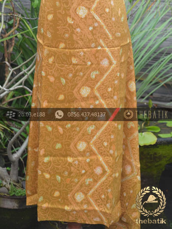 Bahan Kemeja Batik Sutera Motif Modern Kuning