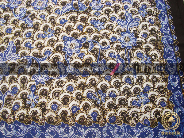 Batik Lasem Tulis Motif Gunung Ringgit Hijau Biru