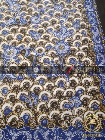 Batik Lasem Tulis Motif Gunung Ringgit Hijau Biru