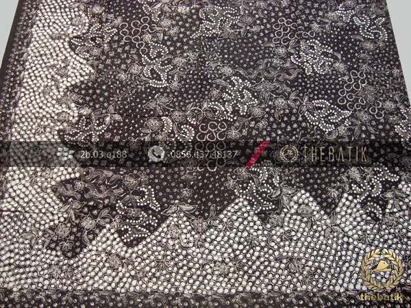 Batik Tulis Lasem Motif Sekarjagad Hitam