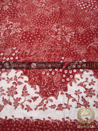 Kain Batik Tulis Lasem Motif Kombinasi Merah
