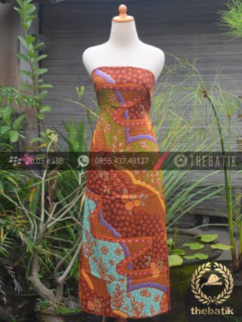 Bahan Baju Batik Sutera Motif Abstrak Modern-2