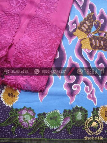 Paket Kain Batik Tulis Megamendung – Model Kebaya Ungu