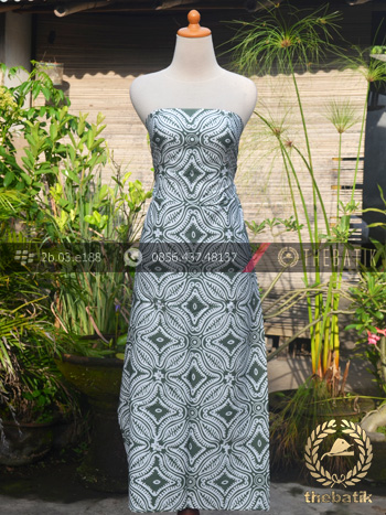 Kain Batik Bahan Baju Motif Etnik Hijau