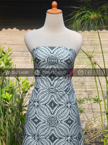 Kain Batik Bahan Baju Motif Etnik Hijau
