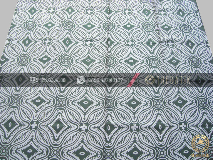 Kain Batik Bahan Baju Motif Etnik Hijau