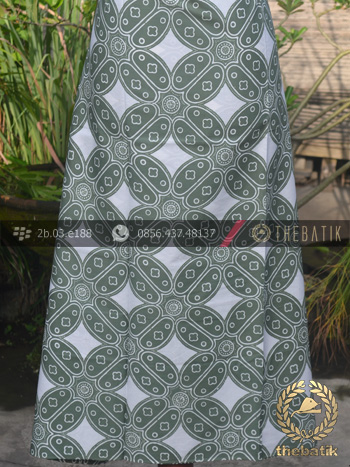Kain Batik Bahan Baju Motif Kawung Besar Hijau