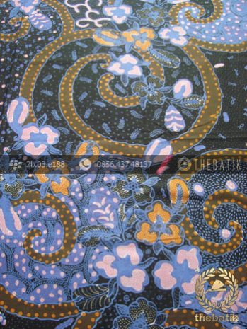 Kain Batik Pekalongan Cap Tulis Motif Kombinasi Biru