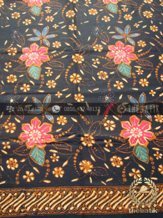 Bahan Batik Seragam Coletan Pekalongan Motif Kembang