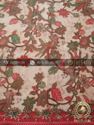 Kain Batik Solo Motif Burung Merah Hijau