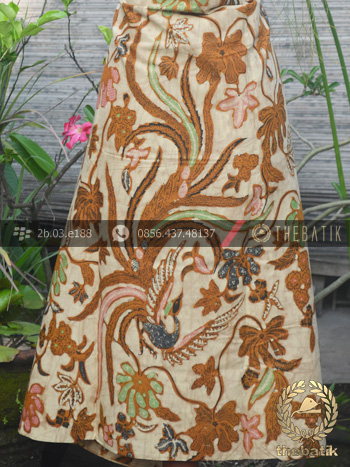 Kain Batik Solo Motif Burung Peksi Coletan
