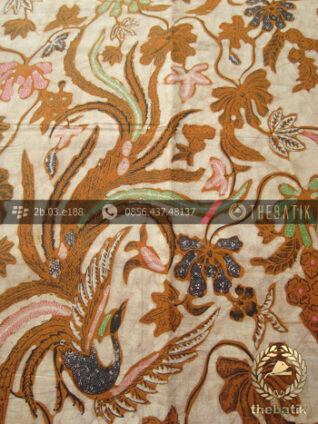 Kain Batik Solo Motif Burung Peksi Coletan