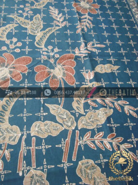 Batik Tulis Warna Alam Motif Buketan Titik Tosca