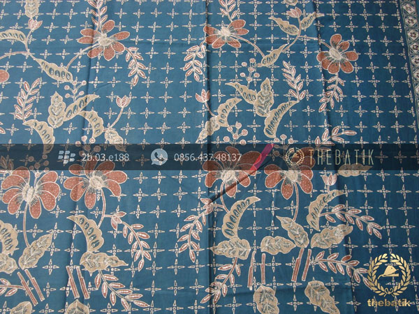 Batik Tulis Warna Alam Motif Buketan Titik Tosca