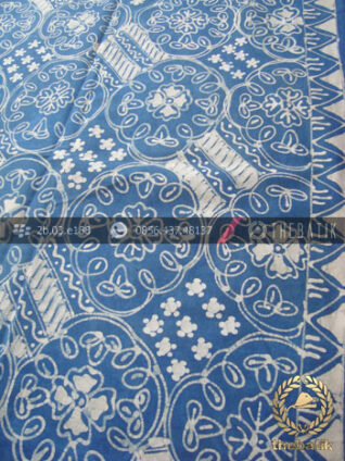 Batik Tulis Warna Alam Motif Ceplok Biru Indigo