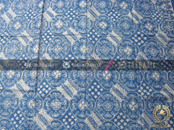 Batik Tulis Warna Alam Motif Ceplok Biru Indigo