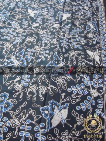Batik Tulis Warna Alam Motif Floral Kupu Hitam