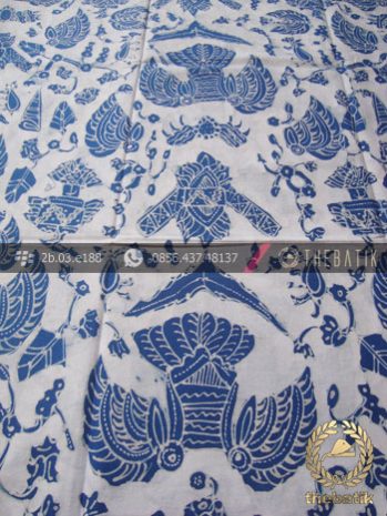 Batik Tulis Warna Alam Motif Semen Putih Indigo