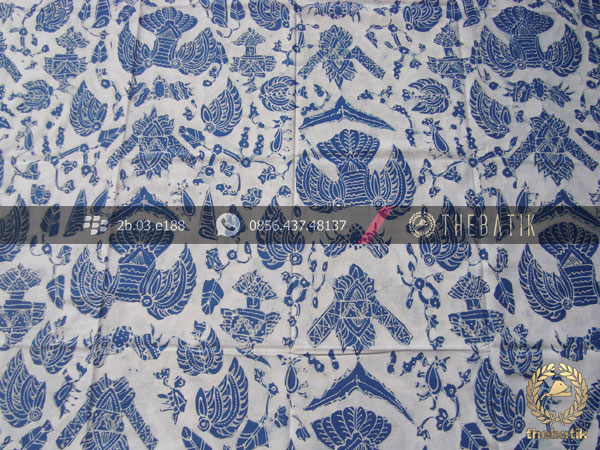 Batik Tulis Warna Alam Motif Semen Putih Indigo
