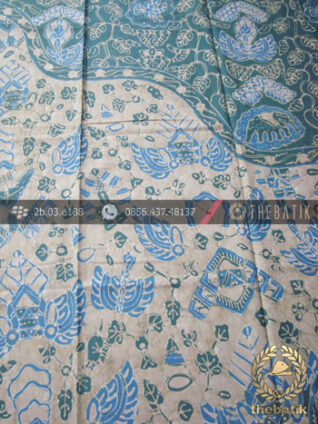 Batik Tulis Warna Alam Motif Semen Kombinasi Indigo
