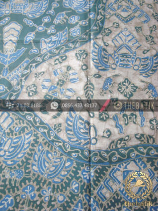 Batik Tulis Warna Alam Motif Semen Biru Kombinasi