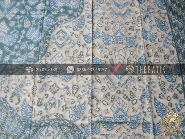 Jual Batik  Tulis Warna Alam  Motif  Semen Biru Kombinasi 