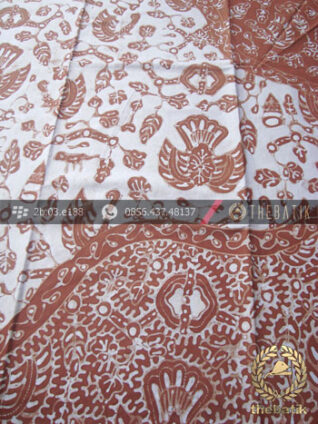 Batik Tulis Warna Alam Motif Semen Tumpal Coklat