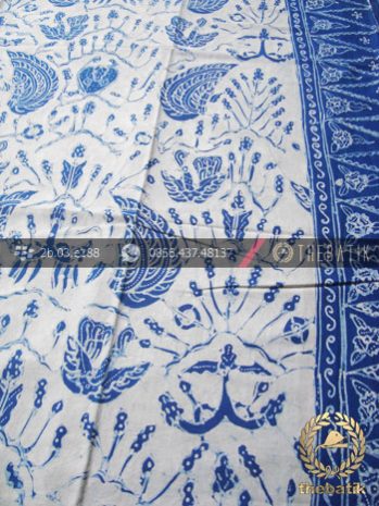Batik Tulis Warna Alam Motif Sido Asih Putih Tumpal