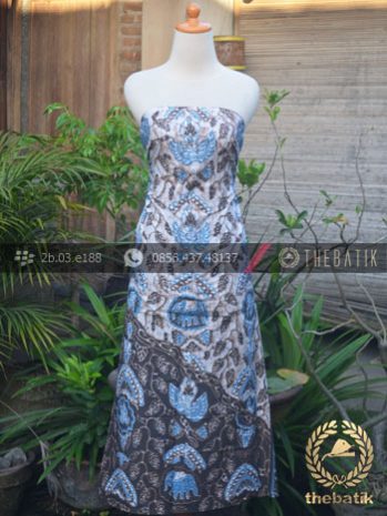 Batik Tulis Warna Alam Motif Gajah Tumpal Kombinasi