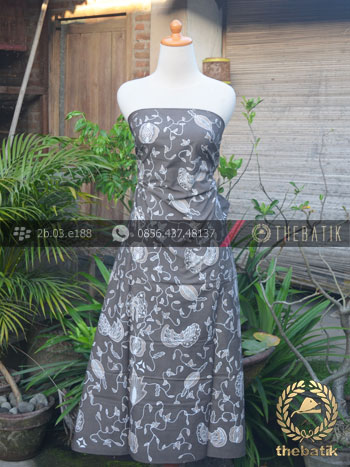 Batik Tulis Warna Alam Motif Kontemporer Coklat