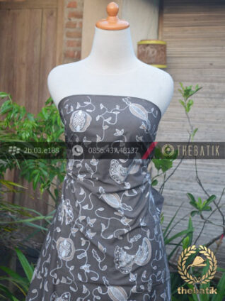 Batik Tulis Warna Alam Motif Kontemporer Coklat
