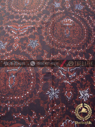 Kain Batik Tulis Motif Semen Kalung Coklat