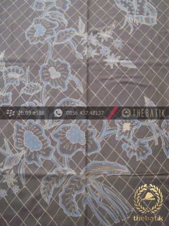 Batik Tulis Warna Alam Motif Buketan Abu-Abu