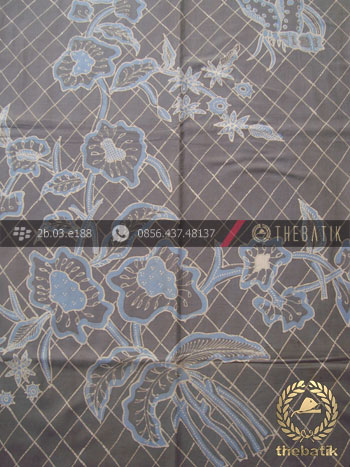 Batik Tulis Warna Alam Motif Buketan Abu-Abu
