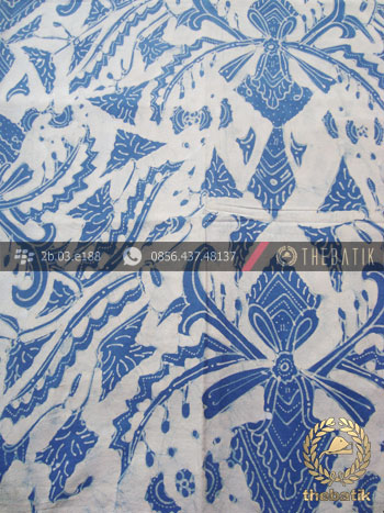 Kain Batik Tulis Indigo Warna Alam Pisan Bali Putih