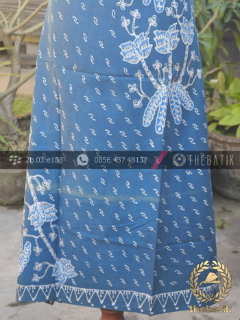 Batik Tulis Warna Alam Motif Buketan Indigo