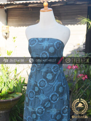Batik Tulis Warna Alam Motif Ceplokan Indigo