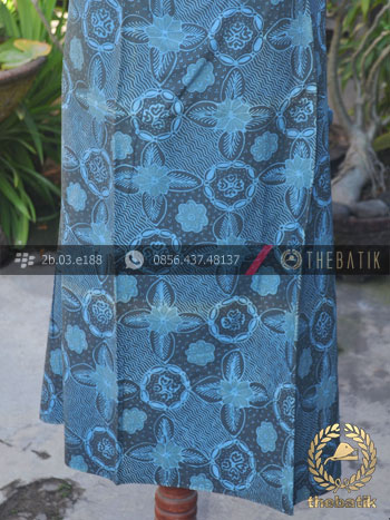 Batik Tulis Warna Alam Motif Ceplokan Indigo