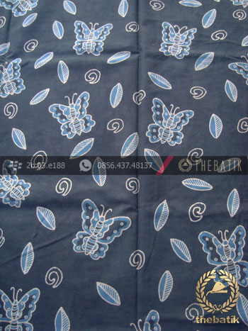 Batik Tulis Warna Alam Kupu-Kupu Latar Hitam