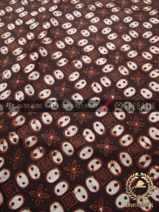 Kain Batik Jawa Sogan Motif Ceplok Kawung