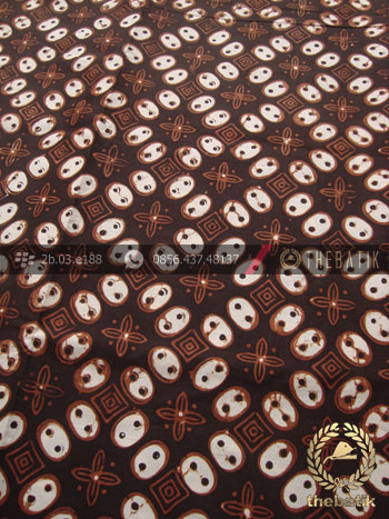 Kain Batik Jawa Sogan Motif Ceplok Kawung