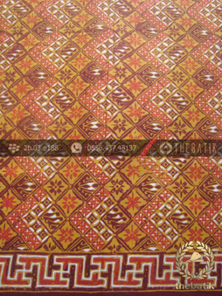 Bahan Seragam Batik Pekalongan Kotak-Kotak Kuning