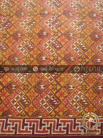 Bahan Seragam Batik Pekalongan Kotak-Kotak Kuning