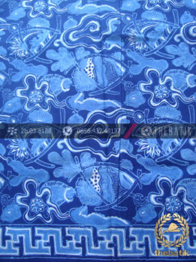 Kain Batik Seragam Pekalongan Motif Kontemporer Biru