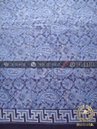 Kain Seragam Batik Pekalongan Motif Paisley Biru