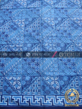 Kain Seragam Batik Pekalongan Motif Tambal Biru