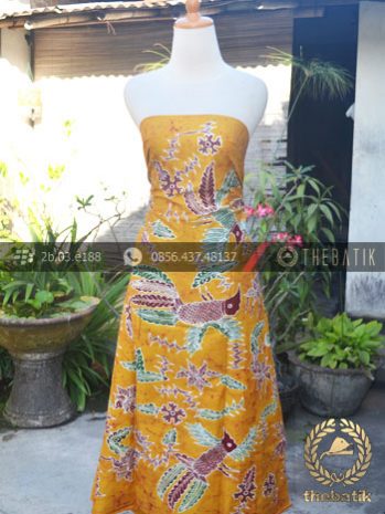 Kain Batik Tulis Coletan Burung Kuning