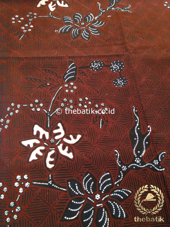 Batik Tulis Jogja Motif Buketan Latar Hitam-1