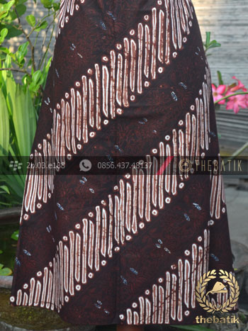 Bahan Batik Cap Tulis Jogja Motif Parang Srimpi Coklat