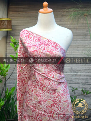 Kain Bahan Batik Sutera Floral Jambon